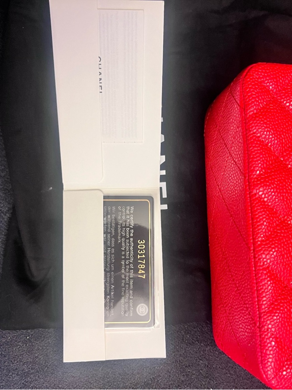 Chanel Quilted Mini Flap Bag in Bright Red leather - Picture 5 of 9